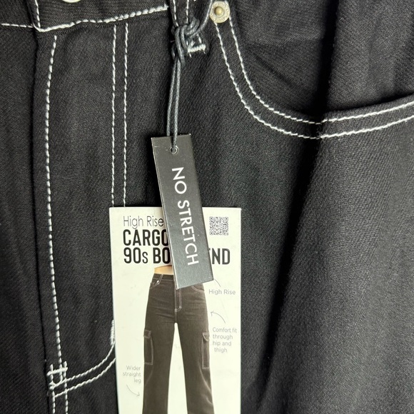 S.O.N.G. Women’s High Rise Carpenter 90’s Boyfriend Cut Pants Black size 7/28 - Picture 10 of 12